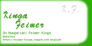kinga feimer business card